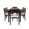 [Not allowed to sell to Wayfair] Acacia Wood Outdoor Dining Table And Chairs Suitable For Patio; Balcony Or Backyard