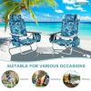 2 Pack 5-Position Outdoor Folding Backpack Beach Table Chair Reclining Chair Set