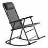 Outdoor Patio Headrest Folding Zero Gravity Rocking Chair