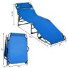 Folding Chaise Lounge Chair Bed Adjustable Outdoor Patio Beach