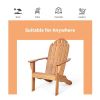 Wooden Outdoor Lounge Chair with Ergonomic Design for Yard and Garden