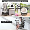 Hanging Hammock Chair with 330 Pounds Capacity and Cotton Rope Handwoven Tassels Design